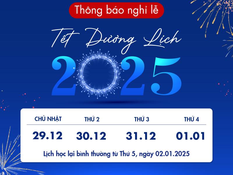 THÔNG BÁO LỊCH NGHỈ DỊP LỄ KỶ NIỆM 15 NĂM THÀNH LẬP GIA VIỆT VÀ TẾT DƯƠNG LỊCH 2025