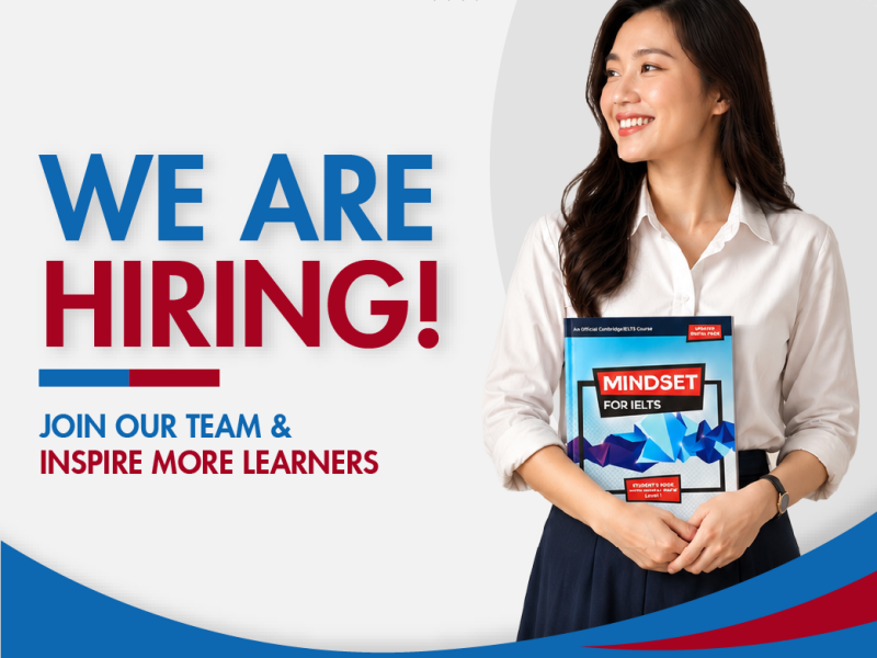 TUYỂN DỤNG GIÁO VIÊN IELTS PART-TIME VÀ TRỢ GIẢNG NĂM 2026